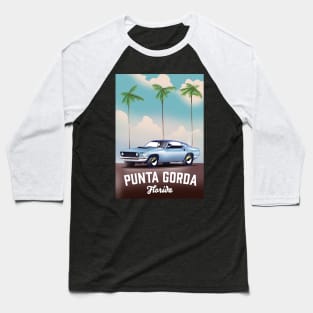 Punta Gorda florida auto travel poster, Baseball T-Shirt